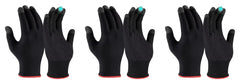 Kuber Industries Non-Slip Warm Five-Finger Touch screen Gaming Gloves (MH-TG001)- Black (Pack Of 3)