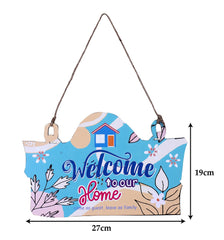 Heart Home Hanging Quote | Welcome Home Quotes | Quotes for Home | Door Quotes for Décor | Front Door Hanging Quotes | Welcome To Our Home Quote | Sky Blue