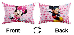 Heart Home Disney Printed Toddler Kids Pillow Silky Soft Microfiber Polyester, Perfect for Travel,Toddler Cot,12"x18" (Pink)-Pack of 2-KUBMART15824