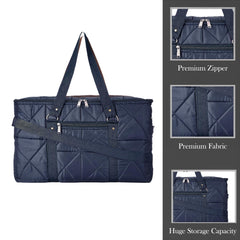 Heart Home Storage Duffle Bag | Parachute Travel Storage Bag | Storage Organizer for Clothes | Storage Carrying Bag with Handle | Zipper Closure Storage Bag for Clothes | Pack of 2 | Blue