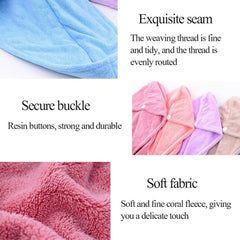 Heart Home Hair Wrapper | Hair-Drying Bathrobe Towel | Microfiber Towel | Quick Absorbent Hair Dry Towel | Hair Towel Wrap Cap | Salon Towel | Pack of 2 | Sky Blue