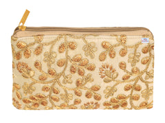 Heart Home Embroidery Women Hand Purse Wallet For Party, Wedding, Dating- Pack of 2 (Cream) (HS39HEARTH022030)