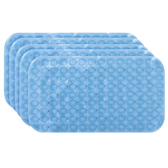 Kuber Industries Bath Mat | PVC Bathroom Mat | Shower Bath Mat | Floor Tub Mat | Foot Massager Mat | Anti-Skid Shower Bathroom Mat | B-02B |Pack of 5| Light Blue