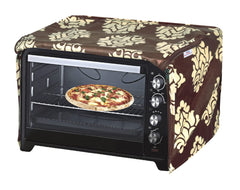 Heart Home Polyster Floral Printed Microwave Oven Cover,23 LTR. (Brown)-HS43HEARTH25931
