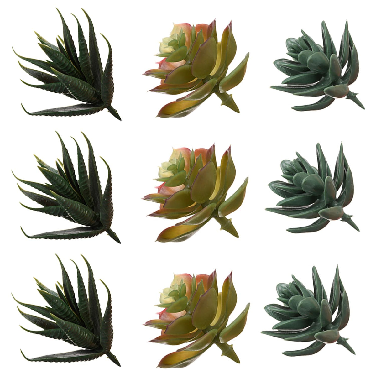 Heart Home Flowers Succulent Leaves | Artificial Succulent Leaves for office | Flower Succulent Leaves for Outdoor | Succulent Leaves for Home Décor | Pack of 9 | Green
