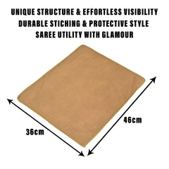 Heart Home Saree Cover | Clothes Storage Bag | Single Packing Saree with Zip Closure | Wardrobe Organizer | Cloth Stoarge Organizer | Bow New Flower-Design | Pack of 12 | Brown