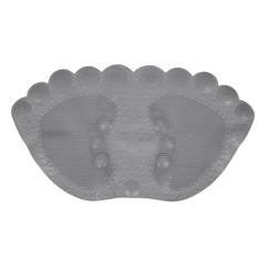 Heart Home Bath Mat | PVC Bathroom Mat | Shower Bath Mat | Foot Shape Bath Tub Mat | Foot Massager Mat | Anti-Skid Floor Mat | Shower Mat | Gray