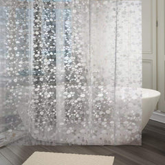 Kuber Industries PVC PVC Shower/AC Curtain|Water Proof Transparent Curtain|Eyelet Rings|Size Long Door 9 Feet (White)