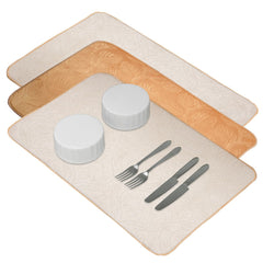 Kuber Industries Dish Dry Mat | Microfiber Self Drying Mat | Kitchen Drying Mat | Water Absorbent Kitchen Mat | Embossed Dish Dry Mat | 50x70 | Pack of 3 | Multicolor