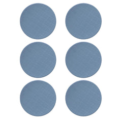 Kuber Industries 12 Pcs Anti-Skid Tea Coaster for Hot Pots | Round Tea Cup & Water Glass Cover Top Lid for Teapoy & Center Table - Blue