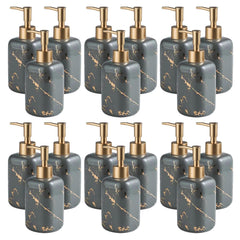 Kuber Industries Liquid Soap Dispenser | Handwash Soap Dispenser | Soap Dispenser for Wash Basin | Shampoo Dispenser Bottle | Bathroom Dispenser Bottle | 18 Piece | Pack of 6 |300 ml | Gray