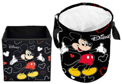 Kuber Industries Disney Print Non Woven Fabric Foldable Large Size Storage Cube Toy and Laundry Bag, Laundry Basket Organizer 45 L (Set of 2, Black)-KUBMART10413