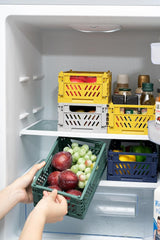 Kuber Industries Large Refrigerator Storage Crisper/Fridge Container Without Lid-Pack of 5 (Grey)