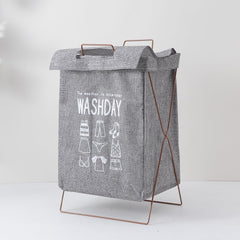 Kuber Industries Laundry Basket For Clothes|Foldable Laundry Hamper|Basket For Toys, Dirty clothes, Storage "40 LTR"-Pack of 2 (Grey)