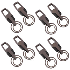 Kuber Industries Keychain/Keyring/Key Tag|Car Key Clip, Key Holder, Key Organizer|Pack of 8| (Grey)