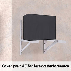 Heart Home Split AC Cover | PVC Square AC Cover | Outdoor Condenser AC Cover | AC Cover for Indoor & Outdoor | AC Cover for Dust Protection | 1.5 Ton Ac Cover | Gray