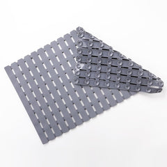 Kuber Industries Bath Mat | PVC Bathroom Mat | Shower Bath Mat | Floor Tub Mat | Bathroom Mud Mat | Anti-Skid Shower Bathroom Mat | JL-01B |Pack of 3| Gray