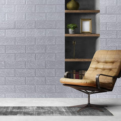 Kuber Industries Foam Brick Pattern 3D Wallpaper for Walls|Easy to Peel, Stick & Remove DIY Wallpaper|Suitable on All Walls|Pack of 2 Sheets, 70 cm X 77 cm