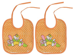 Heart Home Baby Cotton Apron Bibs-Pack of 2 (Orange)-HS43HEARTH25519