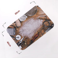 Homestic PVC Kitchen Floor Mat|Anti-Skid Backing|Mats for Kitchen Floor |Easily Washable|Idol for Home, Kitchen Entrance| CF-220816 | Multi