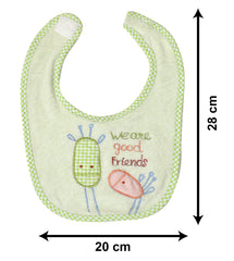 Kuber Industries Baby Cotton Apron Bibs-Pack of 4 (Yellow)-HS43KUBMART25511