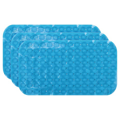 Kuber Industries Bath Mat | PVC Bathroom Mat | Shower Bath Mat | Floor Tub Mat | Foot Massager Mat | Anti-Skid Shower Bathroom Mat | B-02A |Pack of 3| Dark Blue
