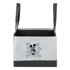 Heart Home Disney Mickey Drawer Storage Box|Storage Box for Clothes|Wardrobe Organizer for Books|Closet Box with Handle|Clothes Drawer Organizer|Small|Gray & Black