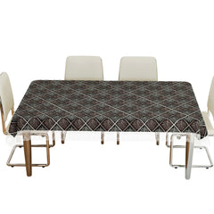 Kuber Industries Dining Table Cover | PVC Table Cloth Cover | 6-Seater Table Cloth | Table Protector Cover | Table Cover for Dining Table | Brown New Tree Table Cover | 60x90 Inch | DTC | Black