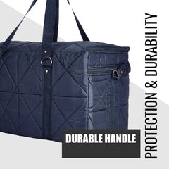 Heart Home Storage Duffle Bag | Parachute Travel Storage Bag | Storage Organizer for Clothes | Storage Carrying Bag with Handle | Zipper Closure Storage Bag for Clothes | Pack of 2 | Blue
