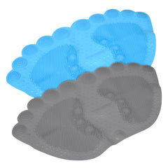 Heart Home Bath Mat | PVC Bathroom Mat | Shower Bath Mat | Foot Shape Bath Tub Mat | Foot Massager Mat | Anti-Skid Floor Mat | Shower Mat | Pack of 2 | Multi