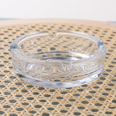 Kuber Industries Decorative Ash tray Stylish|Round Shape Pack of 6 (Transparent)