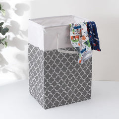 Kuber Industries Laundry Basket For Clothes|Foldable Laundry Hamper|Basket For Toys, Dirty clothes, Storage "45 LTR"-Pack of 5 (Grey)