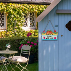 Heart Home Hanging Quote | Hanging Quotes | Quotes for Gardening | Gardening Quotes | Balcony Garden Quotes | Garden Is Filled With Love Quotes for Décor | Green