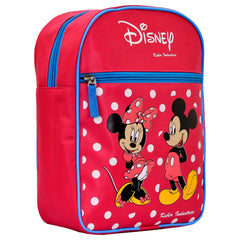 Kuber Industries Mickey & Minnie Print Rexine Lightweight, Portable School Bag, Backpack, Bookbag For Kids Pack of 2 (Pink)