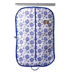 Kuber Industries Flower Printed 9 Pieces Foldable Non Woven Men's Coat Blazer Cover (Blue) -CTMTC039480