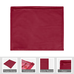Heart Home Saree Cover | Clothes Storage Bag | Single Packing Saree with Zip Closure | Wardrobe Organizer | Cloth Stoarge Organizer | Plain Saree Cover | Pack of 12 | Maroon