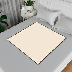 Kuber Industries Food Mat | Bedsheet Protector for Home | Reversible Bed Server Mat | Dot Square Mattress Protector for Home | Food Mat for Kids | 92 cm | Golden