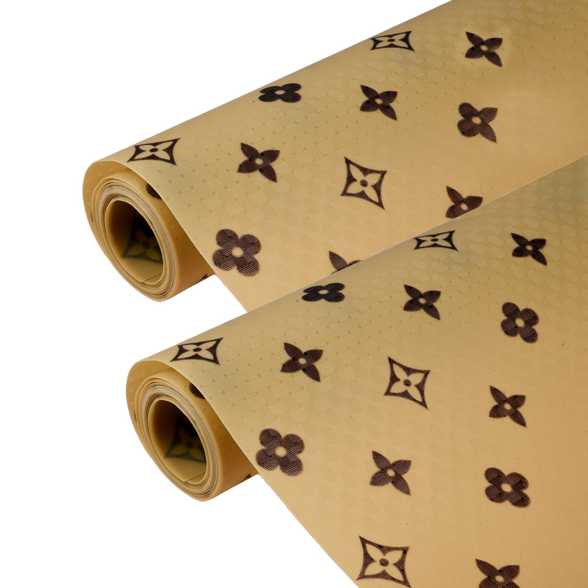 Heart Home Shelf Liner | EVA Kitchen Cabinet Shelf Protector | Kitchen Liners for Cabinets and Drawers | Drawer Liner Mat | Star Shelf Liner Cabinet Mat | 3 MTR | Pack of 2 | Brown