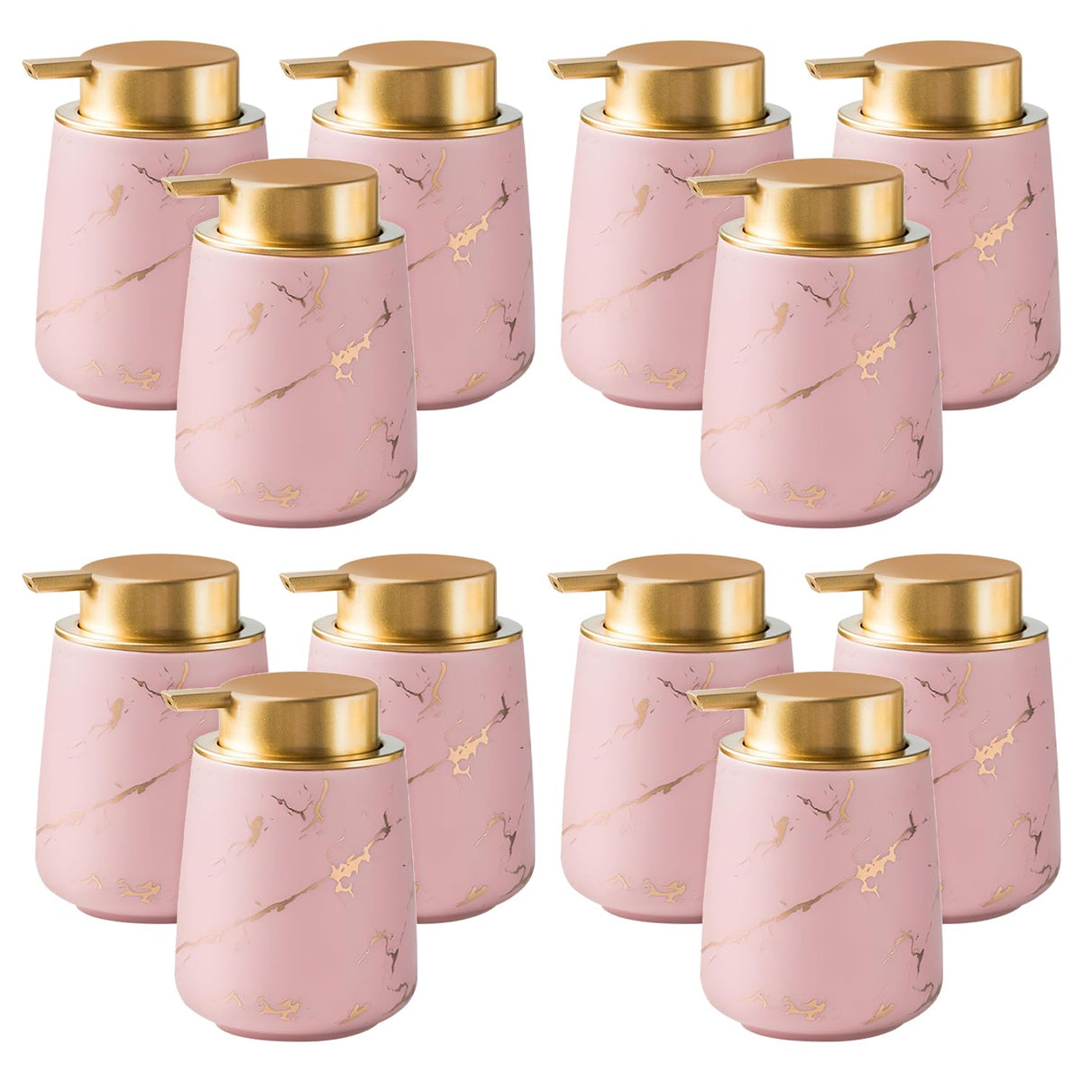 Kuber Industries Liquid Soap Dispenser | Handwash Soap Dispenser | Soap Dispenser for Wash Basin | Shampoo Dispenser Bottle | Bathroom Dispenser Bottle | 12 Piece | Pack of 4 | 400 ml | ZX010PK | Pink