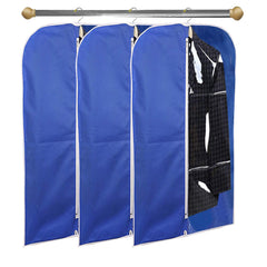 Kuber Industries 3 Pieces Half Transparent Non Woven Men's Coat Blazer Suit Cover (Royal Blue) -CTKTC41455