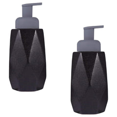 Kuber Industries Liquid Soap Dispenser | Handwash Soap Dispenser | Soap Dispenser for Wash Basin | Shampoo Dispenser Bottle | Bathroom Dispenser Bottle | Pack of 2 | JY00015 | 400 ml | Black