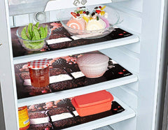 Kuber Industries Cake Design 6 Pieces PVC Refrigerator/Fridge Multipurpose Drawer Mat Set (Brown) - CTKTC39601