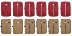Kuber Industries Foldable 12 Piece Non Woven Coat Cover, Maroon and Brown