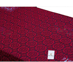 Kuber Industries Circle Design Cotton Round 6 Seater Dining Table Cover (KUBMART02712, Maroon)(Pack of 1)