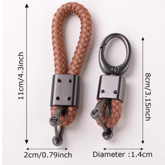 Kuber Industries Keychain/Keyring/Key Tag|Car Key Clip, Key Holder, Key Organizer|Pack of 8| (Brown)
