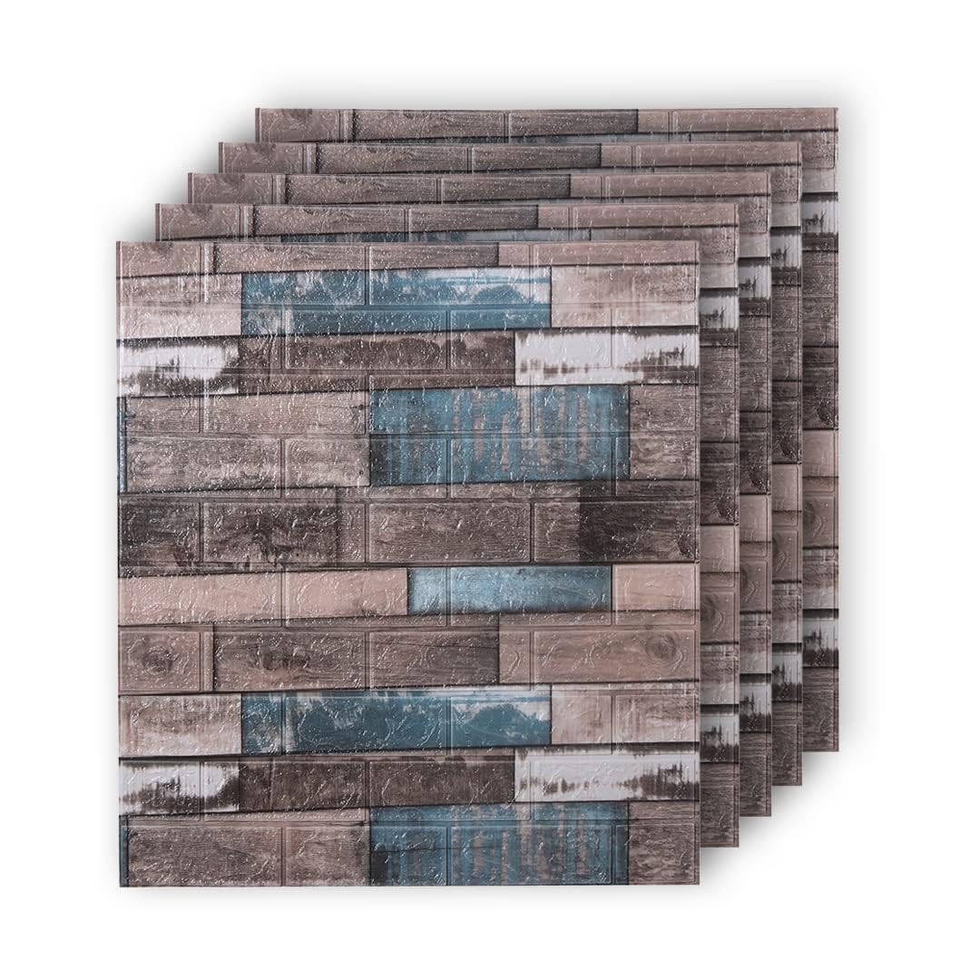 Homestic Foam Brick Pattern 3D Wallpaper for Walls|Soft PE Foam|Easy to Peel, Stick & Remove DIY Wallpaper|Suitable on All Walls|Pack of 5 Sheets,70 cm X 70 cm