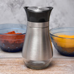 Heart Home Salt Shaker Box | Stainless Steel Pepper Shaker Box | Chilli Flakes Seasoning Sprinkler Box | Namak Daani | Dining Table Masala Box Dabbi | Pack of 2 | Multi