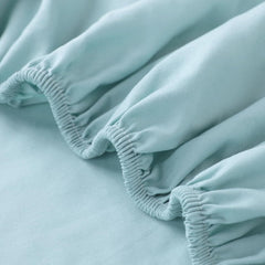 Kuber Industries Double Bed Mattress ProtectorBed Protecter With Elastic "150x200" CM-pack of 5 (Light Green)