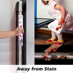 Kuber Industries Fridge Handle Cover | Refrigerator Handle Cover | Fridge Door Handle Protector | Fridge Door Handle Cover | Flower Fridge Handle Cover | 2 Piece Set | Gray