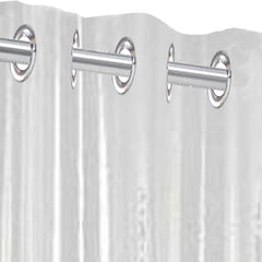 Kuber Industries PVC 30 mm 7 Feet Eyelet AC Curtain (CTKTC5680, Transparent) - 2 Pieces